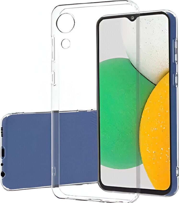 Husa Helmet TPU Transparenta pentru Samsung Galaxy A03 Core, Cover Flexibil Shockproof cu Margini Ridicate si Textura Anti-alunecare