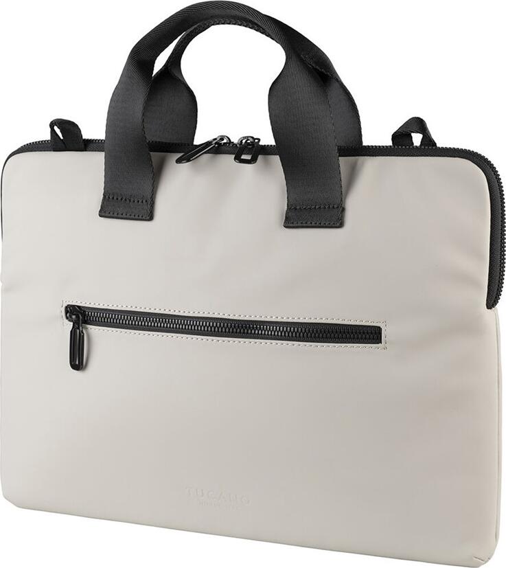 Tucano Gommo Bag Water-Resistant Laptop Bag for 15.6 inch Laptops and MacBook Pro 16, Rubberized Polyurethane, Shock-Protection, Grey, 38 x 29 x 10.5 cm