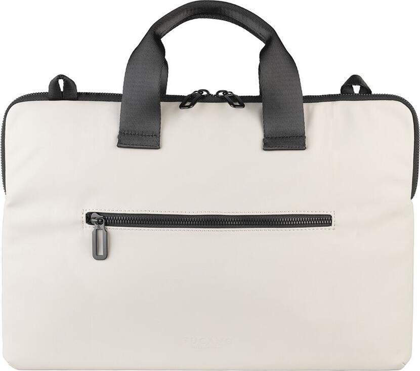Tucano Gommo Bag Water-Resistant Laptop Bag for 15.6 inch Laptops and MacBook Pro 16, Rubberized Polyurethane, Shock-Protection, Grey, 38 x 29 x 10.5 cm