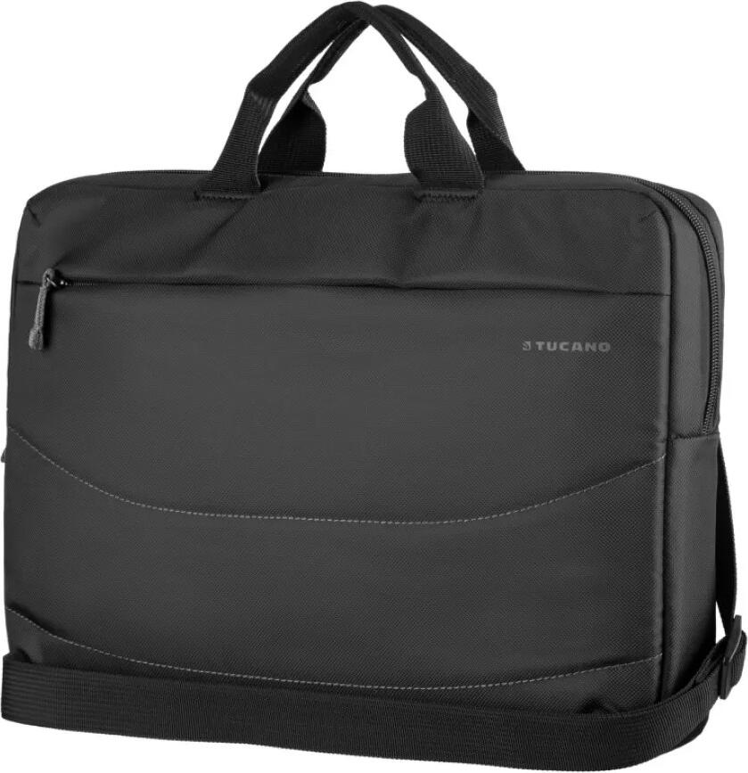 Tucano Idea Bundle 15.6" Slim Laptop Bag with Wireless Mouse, Shockproof Polyester Case for Laptops up to 15.6" and MacBook Pro 16", Black