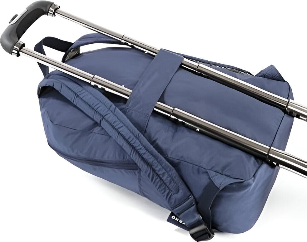 Tucano Compatto Packable Travel Backpack, 15L Foldable Nylon Bag with Trolley Strap, Padded Shoulder Straps and Chest Strap, Water Resistant, Blue