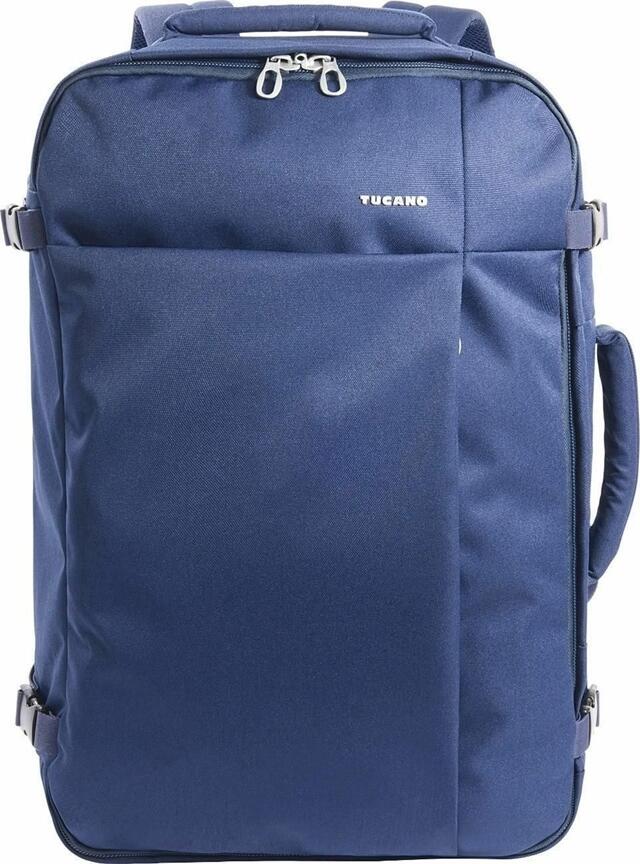 Tucano Tugo M Laptop Backpack for 15.6 inch Laptop or 16 inch MacBook Pro, Water-resistant Recycled Polyester, Cabin Size, AirTag Holder, Blue
