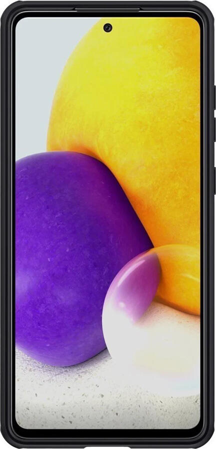 Чехол Nillkin CamShield Pro для Samsung Galaxy A72 4G 5G, противоударный PC TPU с раздвижной шторкой камеры, текстура углеродного волокна, черный