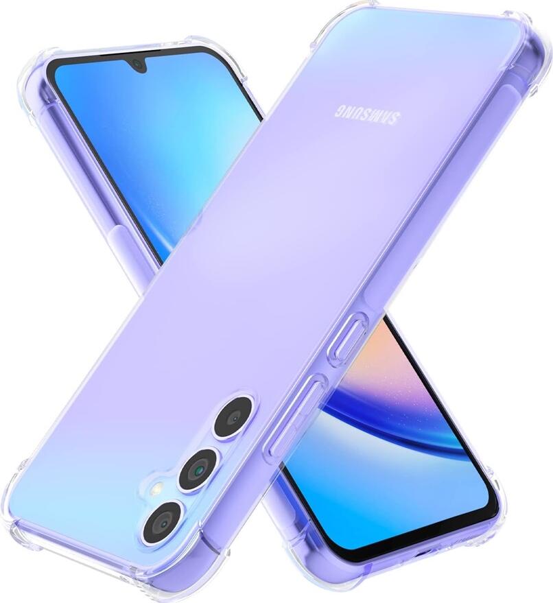 Husa DMLink Helmet pentru Samsung Galaxy A34, 6.6 inch, TPU Transparent Shock-Resistant, Cover Flexibil Anti-Alunecare cu Margini Ridicate