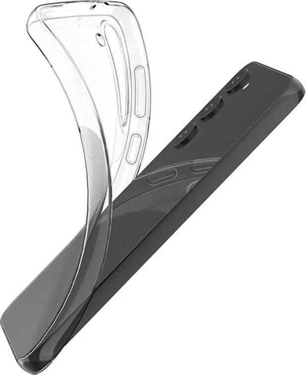 Transparent TPU Case for Samsung Galaxy S23 Plus, Shock-Resistant Flexible Clear Cover with Raised Edges for Camera and Screen Protection, Slim Fit