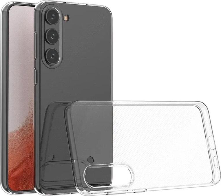 Transparent TPU Case for Samsung Galaxy S23 Plus, Shock-Resistant Flexible Clear Cover with Raised Edges for Camera and Screen Protection, Slim Fit