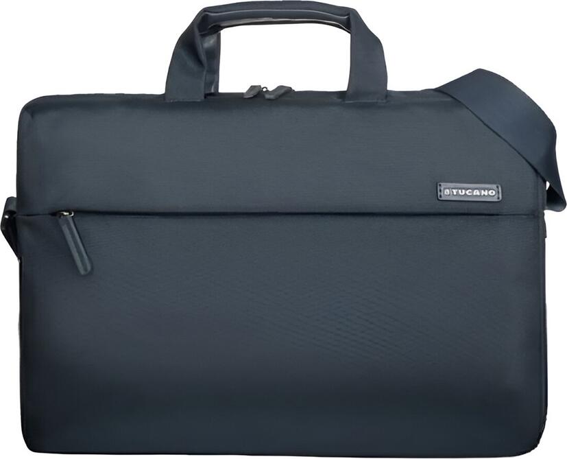 Tucano Free & Busy Laptop Bag for 15.6 inch Laptops, Blue Nylon Case with Soft Lining, Adjustable Shoulder Strap and Accessory Pockets, 42 x 31 x 8.5 cm