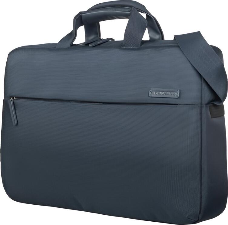 Tucano Free & Busy Laptop Bag for 15.6 inch Laptops, Blue Nylon Case with Soft Lining, Adjustable Shoulder Strap and Accessory Pockets, 42 x 31 x 8.5 cm