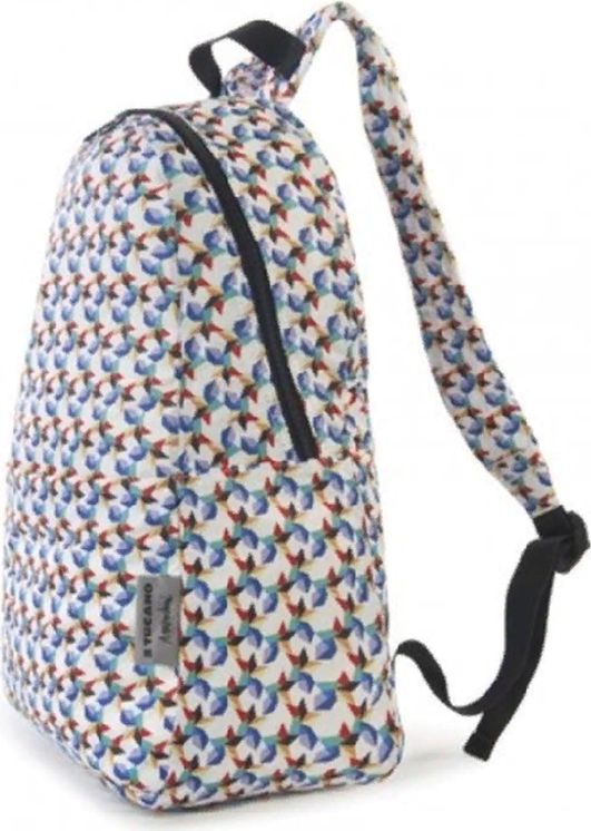 Tucano Compatto Mendini Packable Backpack, 15L Water-Repellent Nylon Bag, 30x44x20 cm, Lightweight Foldable Design with Trolley Strap and Front Pocket