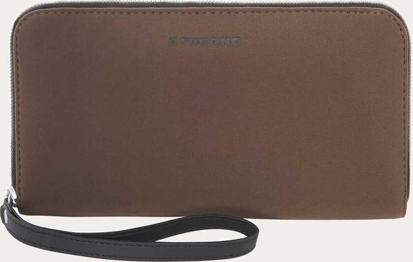 Tucano Sicuro Wallet, Water-Resistant Neoprene Slim Compact Wallet with RFID Protection, Zipper Closure, Coin Pocket, Wrist Strap, 165 x 100 x 24 mm