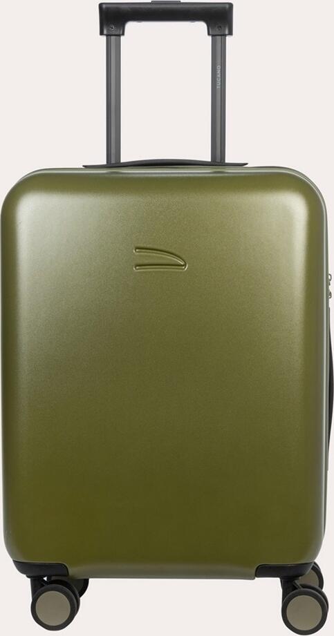 Tucano Ted Rigid S Cabin Trolley, 40L Carry-on Suitcase, Polycarbonate Hard-shell, 4 Double 360 Rotating Wheels, TSA Lock, 39x55x21 cm, Military Green