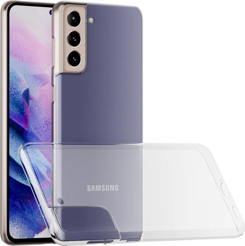 Husa Helmet TPU Transparenta pentru Samsung Galaxy S21, 6.2 inch, Protectie Shockproof Slim cu Margini Anti-alunecare si Ridicate pentru Ecran si Camera