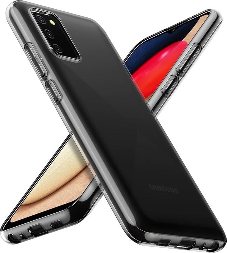 Helmet Case for Samsung Galaxy A02S, Clear TPU Shock-Absorbent Protective Cover, Scratch-Resistant Minimalist Case with Raised Edges and Anti-Slip Grip
