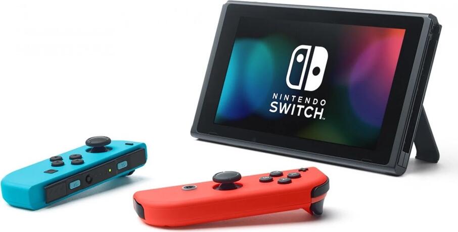 Nintendo Switch V2 (2019) Gaming Console, 6.2-inch LCD Touchscreen, NVIDIA Custom Tegra Processor, 32GB Storage, Portable Tabletop TV Modes, 1080p