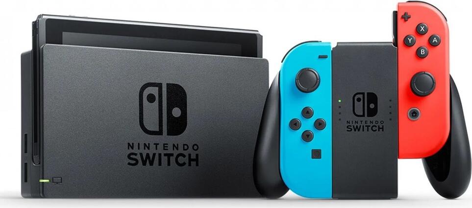 Nintendo Switch V2 (2019) Gaming Console, 6.2-inch LCD Touchscreen, NVIDIA Custom Tegra Processor, 32GB Storage, Portable Tabletop TV Modes, 1080p