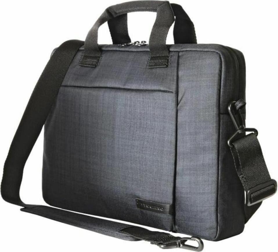 Tucano Svolta Laptop Bag for 13 inch Laptops, Water-resistant Nylon, Soft Microfiber Lining, Adjustable Shoulder Strap, Black, 350 x 270 x 55 mm