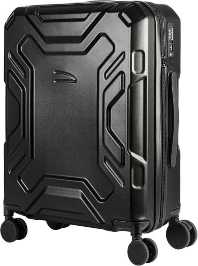 Tucano Iron Rigid S Trolley Hard Shell BTRIR-S-BK, Valiza Polycarbonat 40L, 39x55x21 cm, 4 Roți Duble Rotative 360, Lacat TSA, Negru