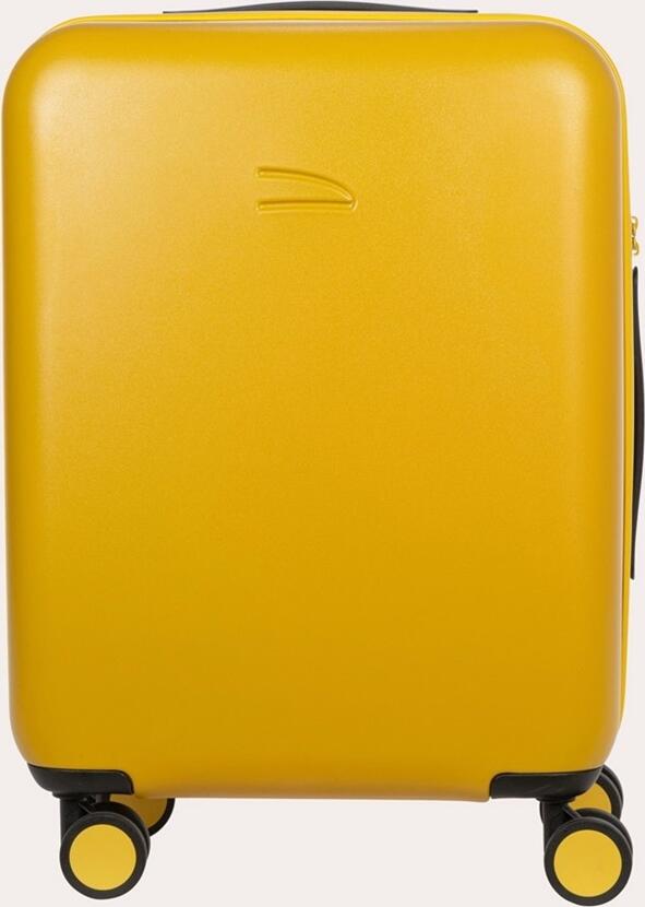 Tucano Ted Rigid S Hard-shell Suitcase, 40L, Polycarbonate, 39x55x21 cm, 4 Double 360 Rotating Wheels, TSA Lock, Telescopic Handle, Yellow