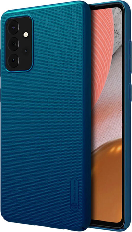 Чехол Nillkin Super Frosted Shield для Samsung Galaxy A72 4G, противоударный матовый кейс из поликарбоната с текстурой углеродного волокна и антиотпечатным покрытием
