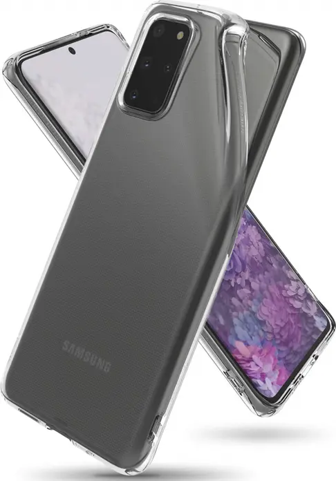 Чехол Helmet из прозрачного TPU для Samsung Galaxy S20 Plus, противоударный тонкий кейс с противоскользящими краями и защитными бортиками экрана и камеры