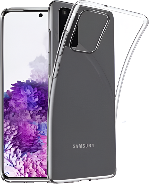 Чехол Helmet из прозрачного TPU для Samsung Galaxy S20 Plus, противоударный тонкий кейс с противоскользящими краями и защитными бортиками экрана и камеры