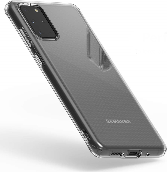 Чехол Helmet из прозрачного TPU для Samsung Galaxy S20 Plus, противоударный тонкий кейс с противоскользящими краями и защитными бортиками экрана и камеры