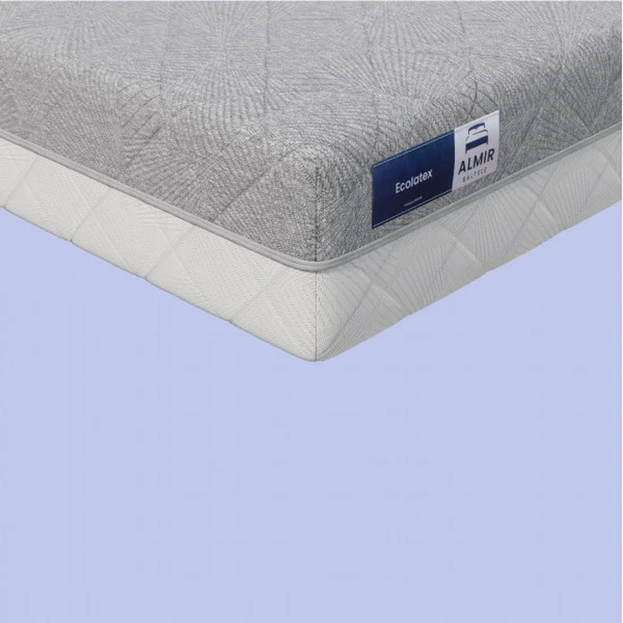Almir EcoLatex Orthopedic Mattress, 140x200 cm, 24cm Height, Pocket Springs, Ecological Latex and Coconut Fiber, Dual-Sided Firmness, Hypoallergenic Jacquard Cover