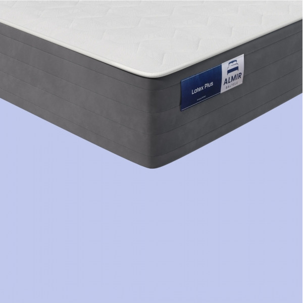 Almir Latex Plus Orthopedic Mattress, 90x190 cm, Natural Latex, Pocket Springs, Ice Memory Foam, Dual-Sided Semi-Soft/Semi-Hard, Removable Cover, 31 cm Height