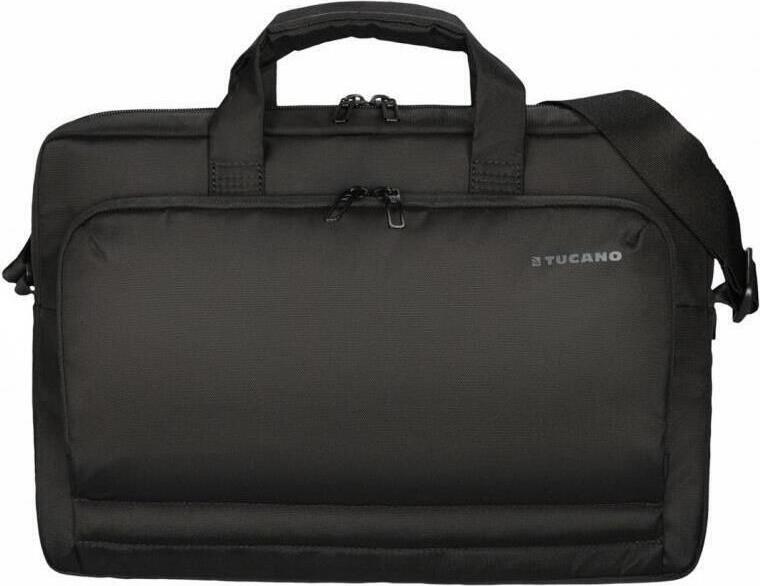 Tucano Star BSTN-BK Laptop Bag for 15.6 inch Laptops and MacBook Pro 16, Recycled PET Material, Padded Compartment, Adjustable Strap, Black