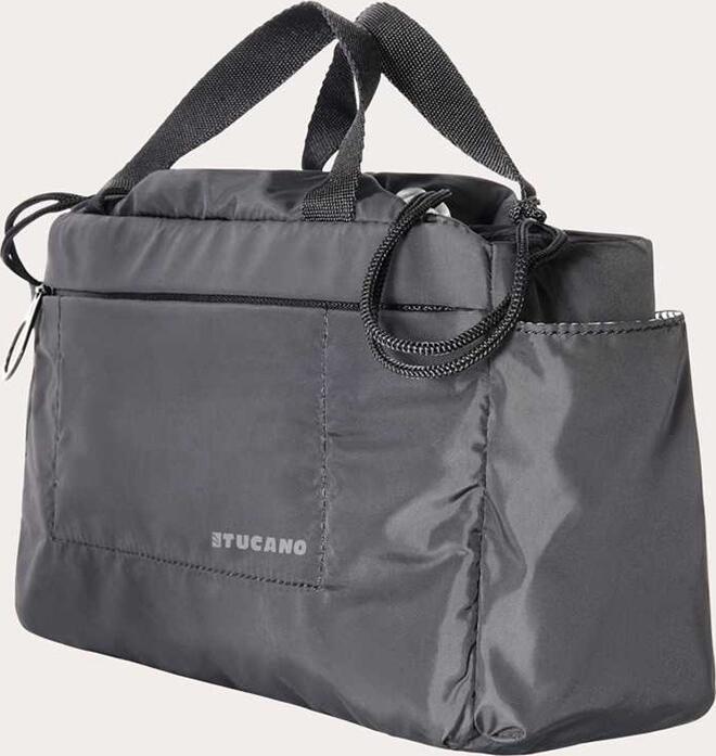 Tucano Mia Bag-In-Bag S Organizer BMIA-S-BK, Water Resistant Polyester Internal Bag, Multiple Compartments for Accessories, 18.6 x 19 x 8.5 cm, Black