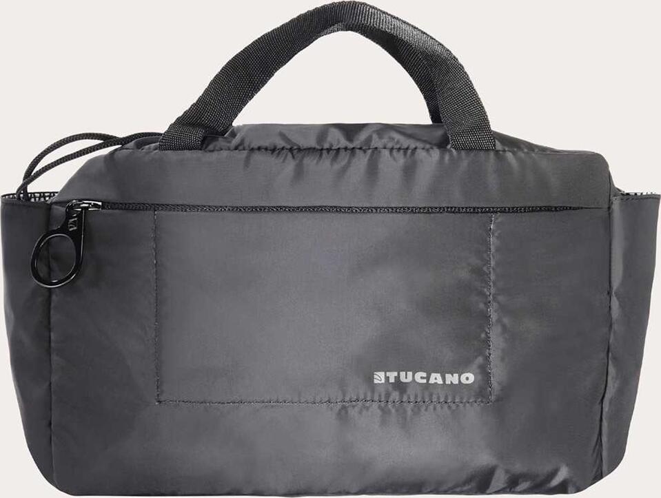 Tucano Mia Bag-In-Bag S Organizer BMIA-S-BK, Water Resistant Polyester Internal Bag, Multiple Compartments for Accessories, 18.6 x 19 x 8.5 cm, Black