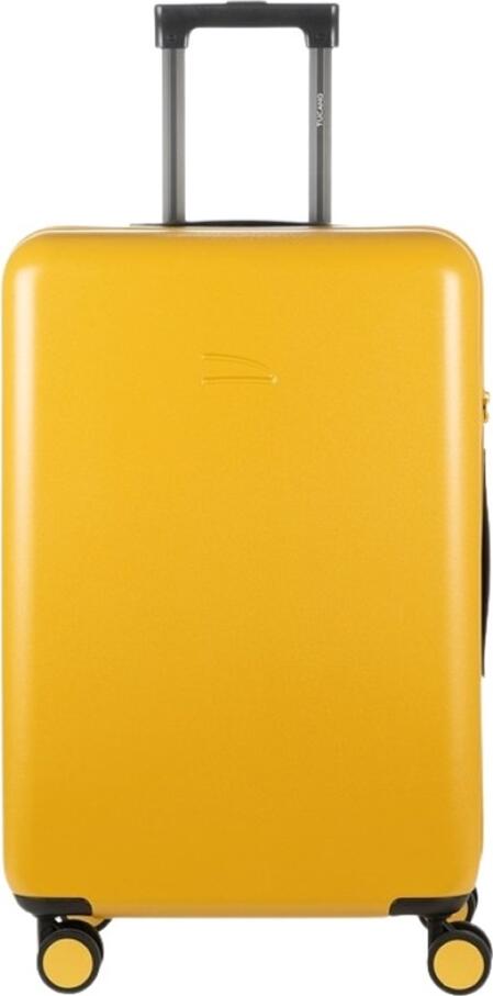 Tucano Ted Rigid M Suitcase, 62L Polycarbonate Hard Shell Luggage, 4 Double 360 Rotating Wheels, TSA Lock, Telescopic Handle, 42x64x26 cm