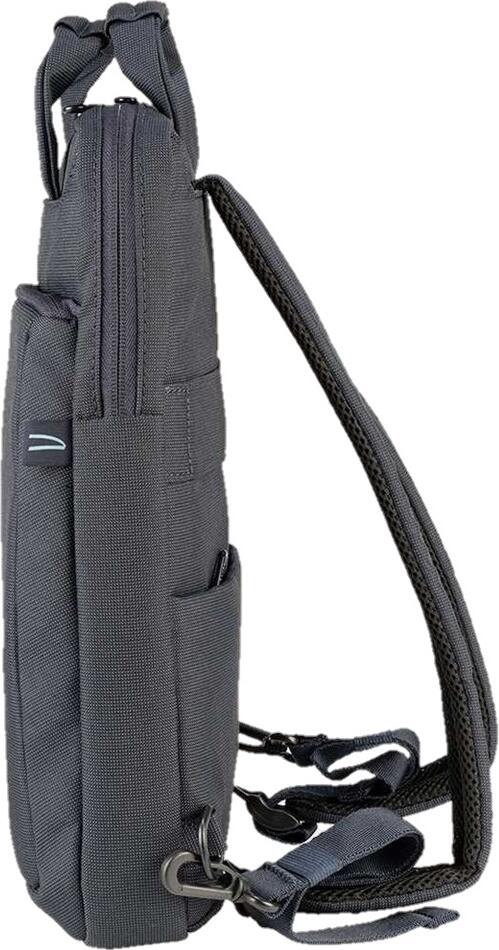 Tucano Work Out 4 Slim Laptop Backpack Briefcase Hybrid for 13-14 inch Laptops, Recycled Polyester, Padded Protection, Trolley Strap, Blue