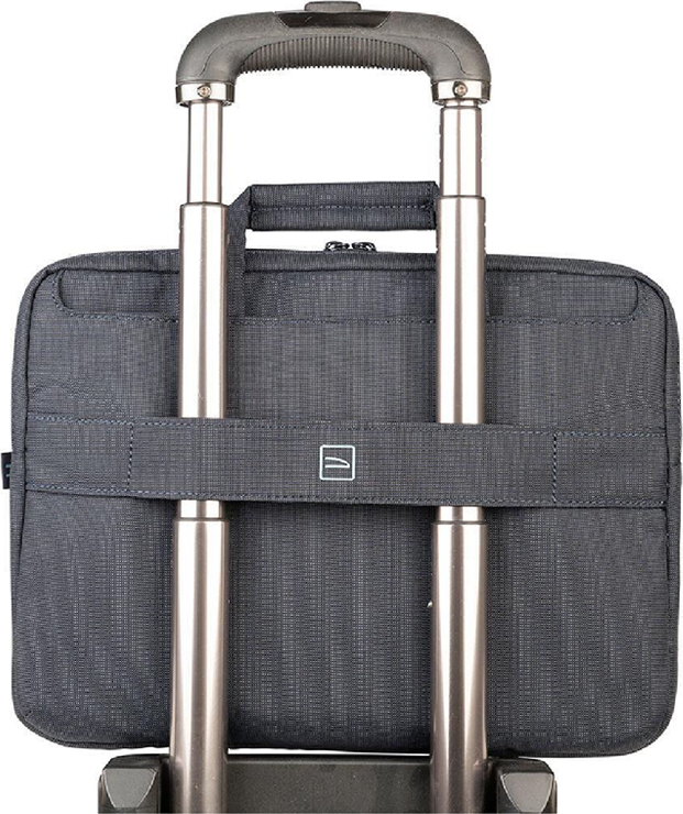Tucano Work Out 4 Slim Laptop Backpack Briefcase Hybrid for 13-14 inch Laptops, Recycled Polyester, Padded Protection, Trolley Strap, Blue