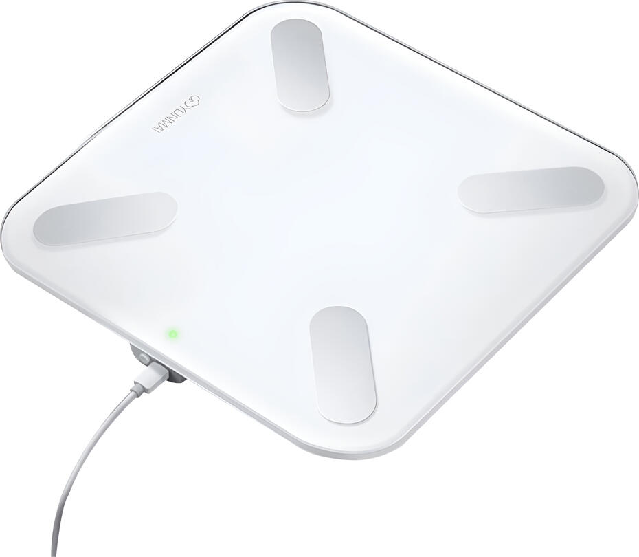 Yunmai Smart Scale X YMBS-M268 Digital Body Composition Scale, BIA ITO Technology, Bluetooth 5.0, USB-C Rechargeable, BMI Fat Muscle Mass, White