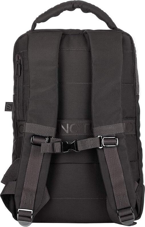 Tucano Astra Laptop Backpack for 15.6 inch Laptops and MacBook Pro 16, Recycled Twill Fabric, Trolley Strap, Ventilated Back, Black