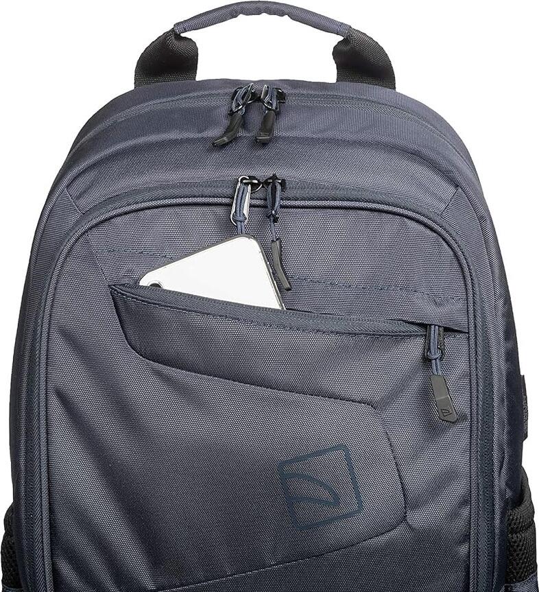 Rucsac Laptop Tucano Lato BKLAS15 pentru Laptopuri de 15.6 inch si MacBook Pro 16, Poliester Reciclat Rezistent la Apa, Curea Trolley, Culoare: Albastru