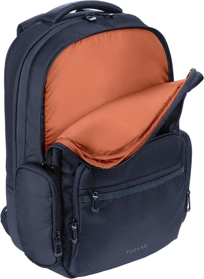 Rucsac Laptop Tucano Sole Gravity AGS 17.0, Poliester Rezistent la Apa, Sistem Anti-Gravitatie pentru Absorbtia Socurilor, Compartiment pentru 17 inch, Albastru