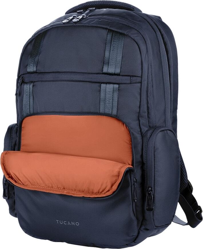 Rucsac Laptop Tucano Sole Gravity AGS 17.0, Poliester Rezistent la Apa, Sistem Anti-Gravitatie pentru Absorbtia Socurilor, Compartiment pentru 17 inch, Albastru