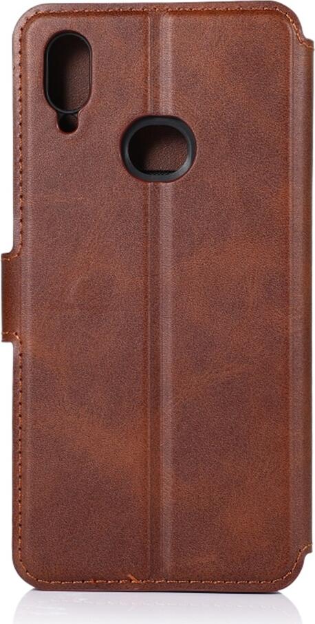 Helmet Case TPU Leather Nylon Samsung A10S, Brown/Red