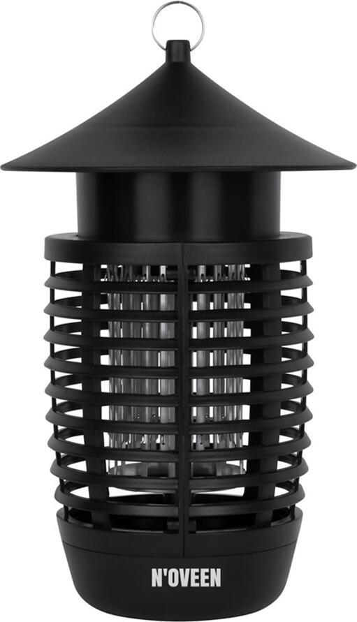 Noveen IKN7 Professional Insect Killer Lamp, 7W UVA 365nm, IPX4 Waterproof for Outdoor Use, Metal and ABS Plastic, Coverage up to 55m2, Black