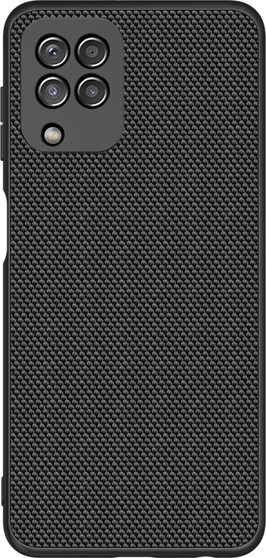 Husa DMLink Helmet pentru Samsung Galaxy A21S, Cover Protector din TPU si Nylon, Rezistenta la Shock, Zgarituri si Praf, Textura Anti-alunecare, Negru