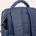 Tucano Astra Laptop Backpack for 15.6 inch Laptops and MacBook Pro 16, Recycled Twill Fabric, Ventilated Back, Trolley Strap, Blue