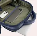 Tucano Astra Laptop Backpack for 15.6 inch Laptops and MacBook Pro 16, Recycled Twill Fabric, Ventilated Back, Trolley Strap, Blue
