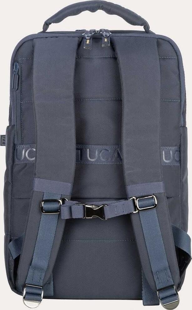 Tucano Astra Laptop Backpack for 15.6 inch Laptops and MacBook Pro 16, Recycled Twill Fabric, Ventilated Back, Trolley Strap, Blue
