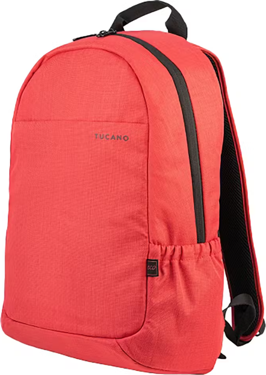 Tucano Speed 15 Laptop Backpack for 15.6 inch Laptops and MacBook Pro 16, Recycled PET Mélange Fabric, Ergonomic Padded Back, Integrated Trolley Strap