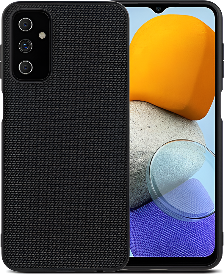 Helmet Case for Samsung Galaxy A41, TPU and Nylon Protective Back Cover, Anti-Slip Textured Edges, Raised Screen and Camera Protection, Black