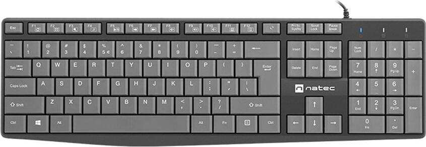 Natec Keyboard Nautilus Slim, US Layout