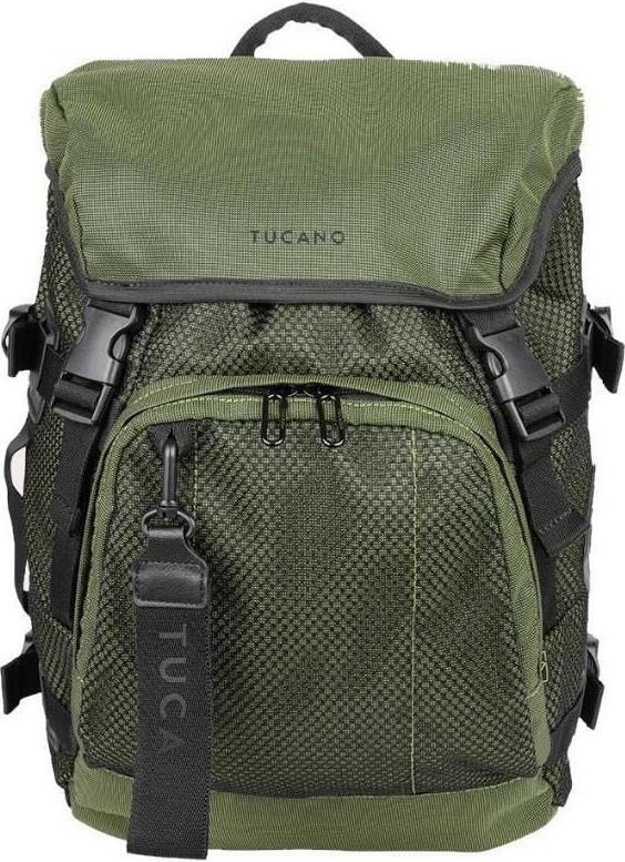 Rucsac Laptop Tucano Goal pentru laptopuri de 14 inch si MacBook Pro 14, material rPET reciclat, curea trolley, bretele ergonomice, 27.5 x 36.5 x 18 cm