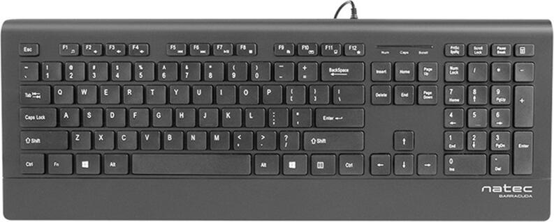 Natec Keyboard Barracuda Slim, US Layout